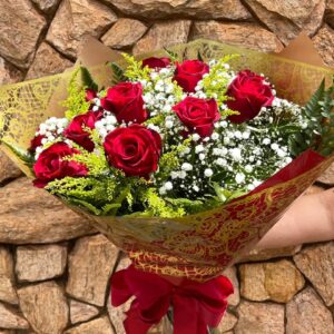 Buquê Amor em 12 Rosas