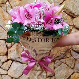 Buquê de Lírios Rosa Encanto